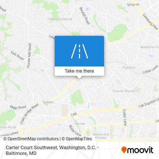 Carter Court Southwest map