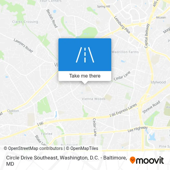 Circle Drive Southeast map