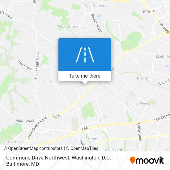Mapa de Commons Drive Northwest