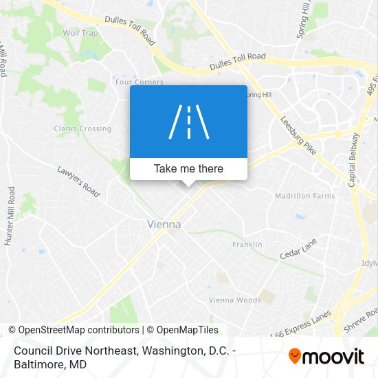 Council Drive Northeast map