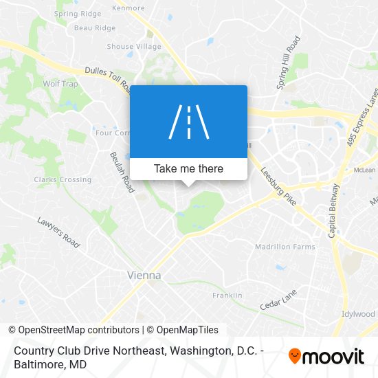 Mapa de Country Club Drive Northeast