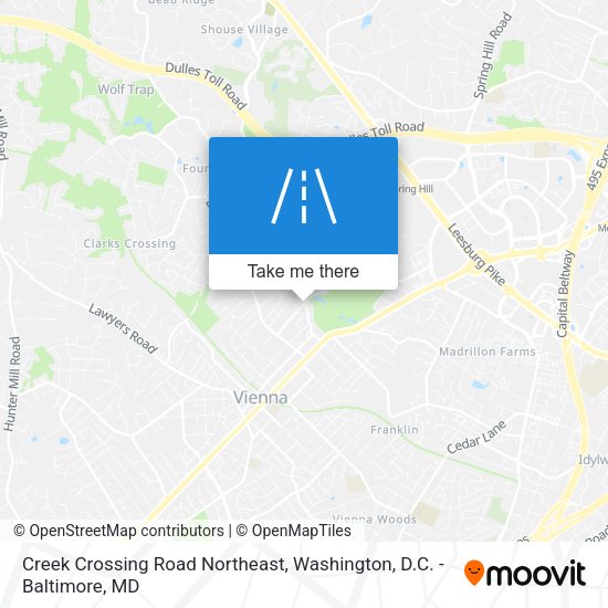 Creek Crossing Road Northeast map