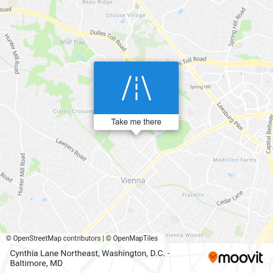 Cynthia Lane Northeast map