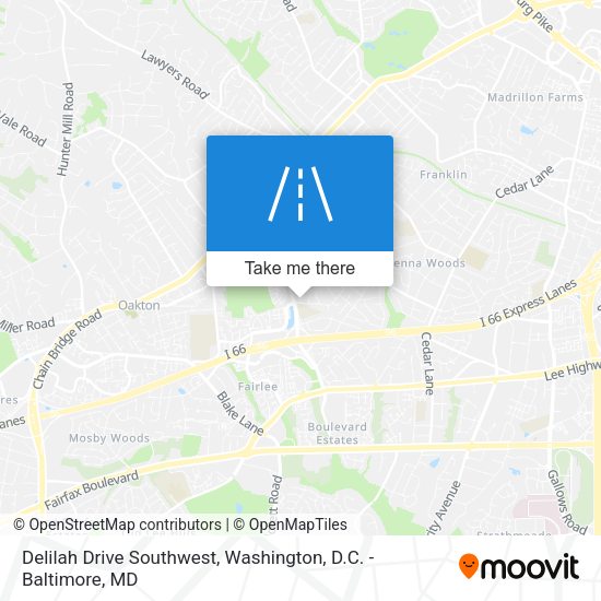 Mapa de Delilah Drive Southwest