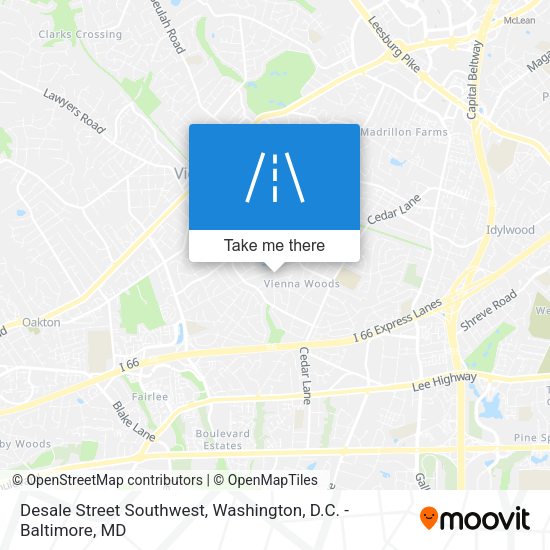 Desale Street Southwest map