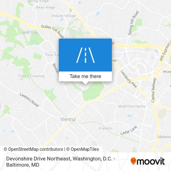 Devonshire Drive Northeast map