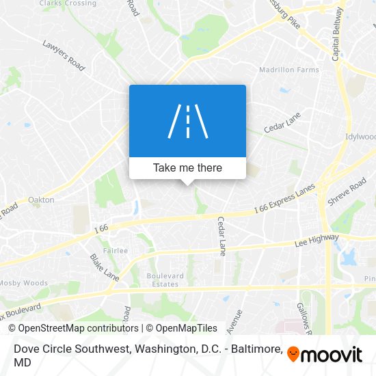 Mapa de Dove Circle Southwest
