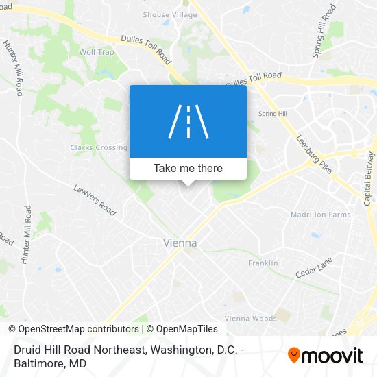 Mapa de Druid Hill Road Northeast