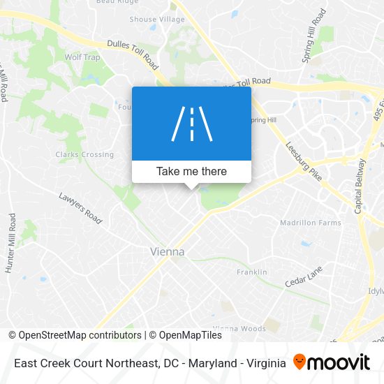Mapa de East Creek Court Northeast