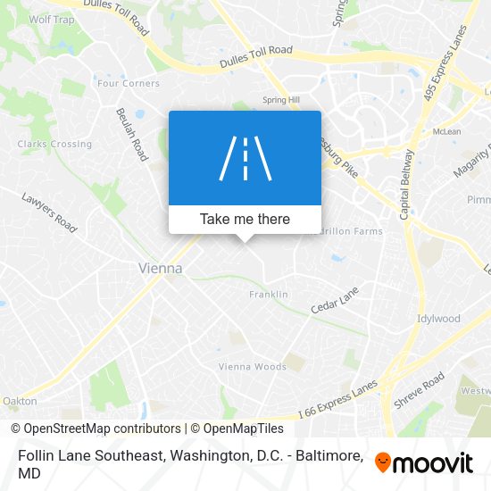 Follin Lane Southeast map