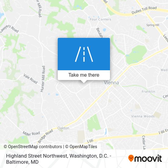 Mapa de Highland Street Northwest