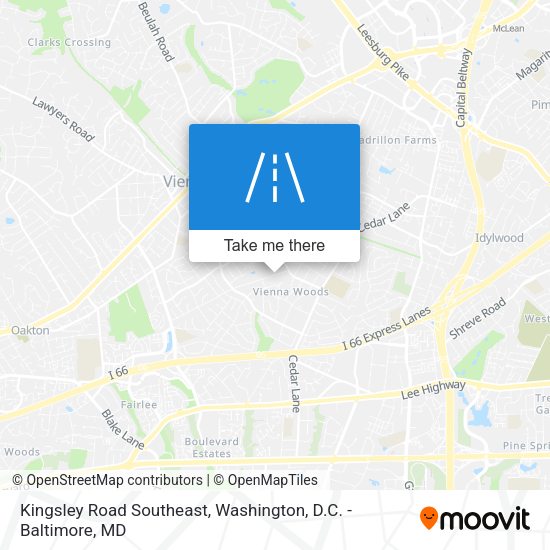 Kingsley Road Southeast map