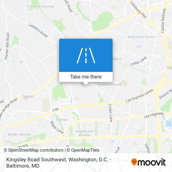 Mapa de Kingsley Road Southwest