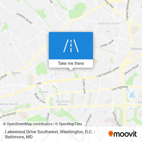 Mapa de Lakewood Drive Southwest