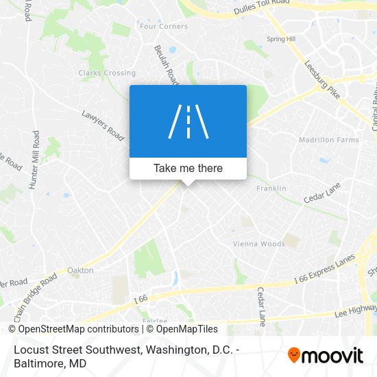 Mapa de Locust Street Southwest