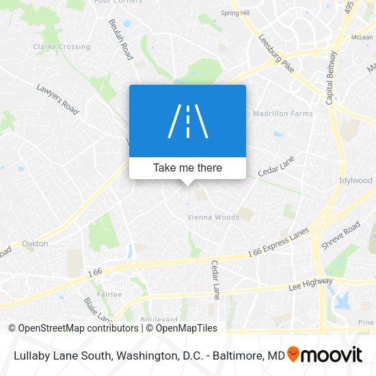 Lullaby Lane South map