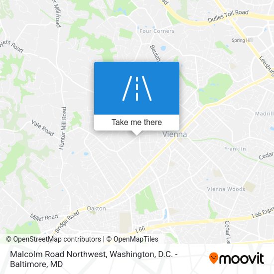 Malcolm Road Northwest map