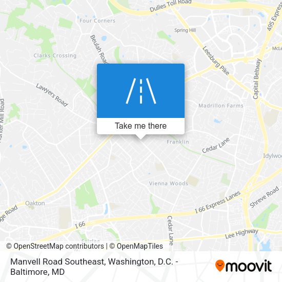 Manvell Road Southeast map
