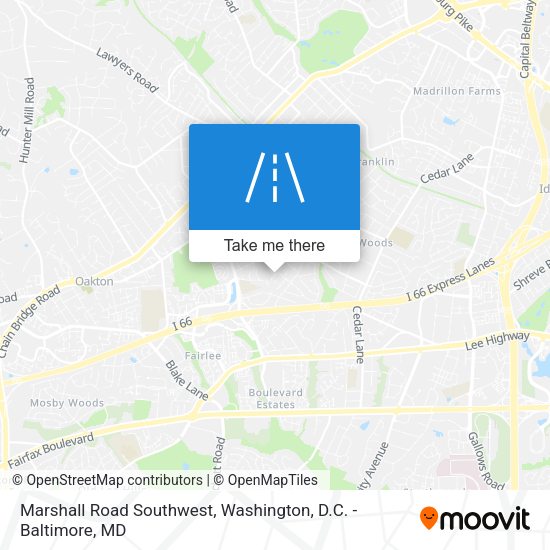 Marshall Road Southwest map