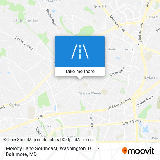 Mapa de Melody Lane Southeast