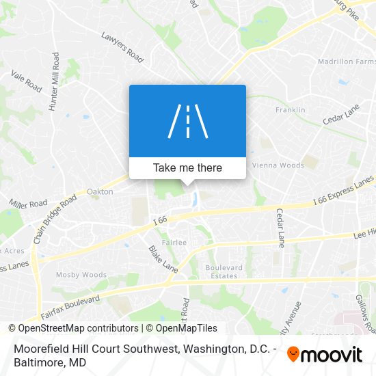 Moorefield Hill Court Southwest map
