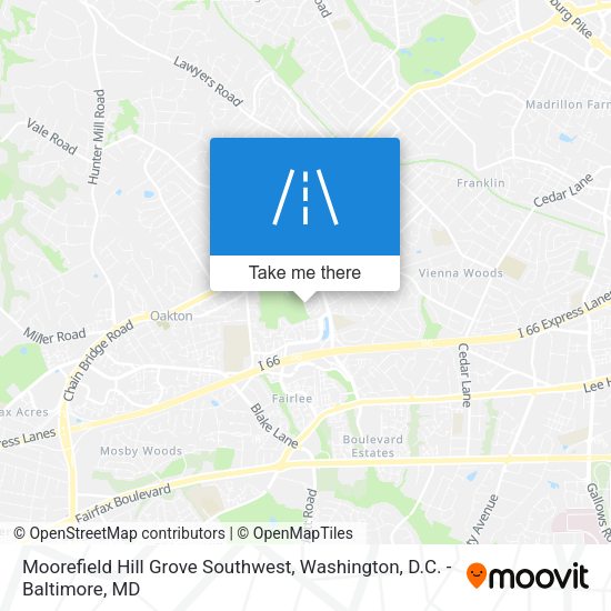 Mapa de Moorefield Hill Grove Southwest