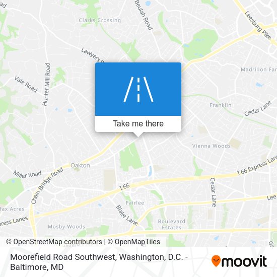 Mapa de Moorefield Road Southwest