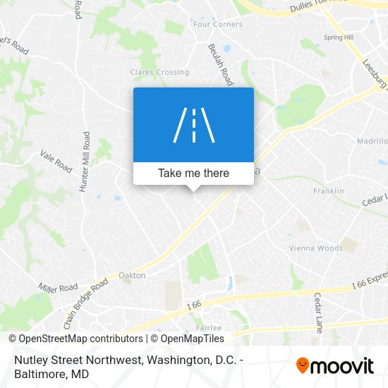 Nutley Street Northwest map