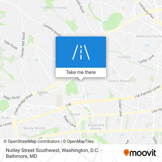 Nutley Street Southwest map