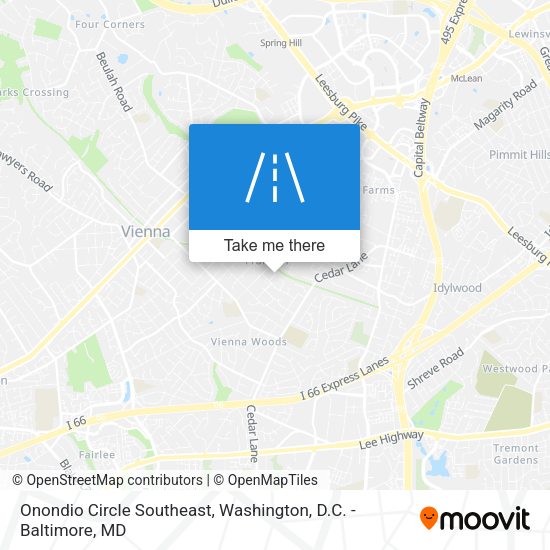 Onondio Circle Southeast map