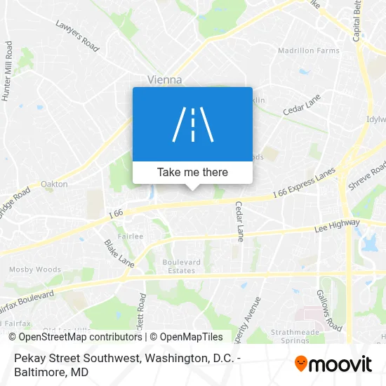 Pekay Street Southwest map