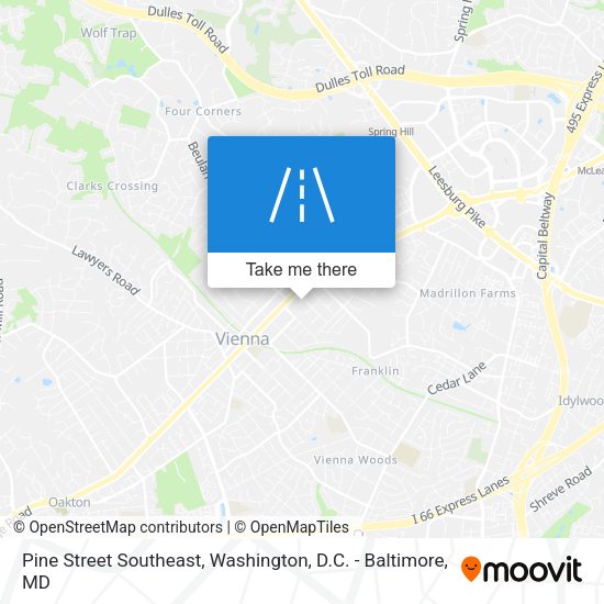 Pine Street Southeast map