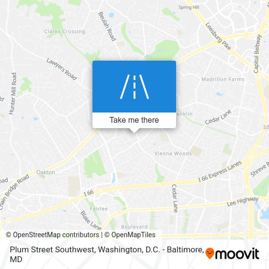 Mapa de Plum Street Southwest