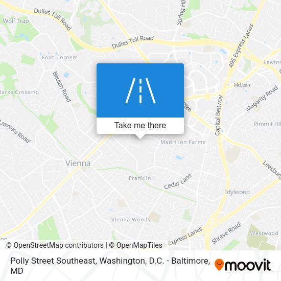 Polly Street Southeast map