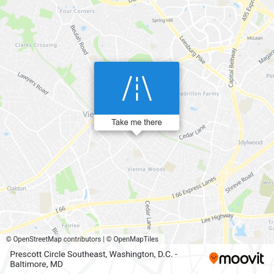 Mapa de Prescott Circle Southeast