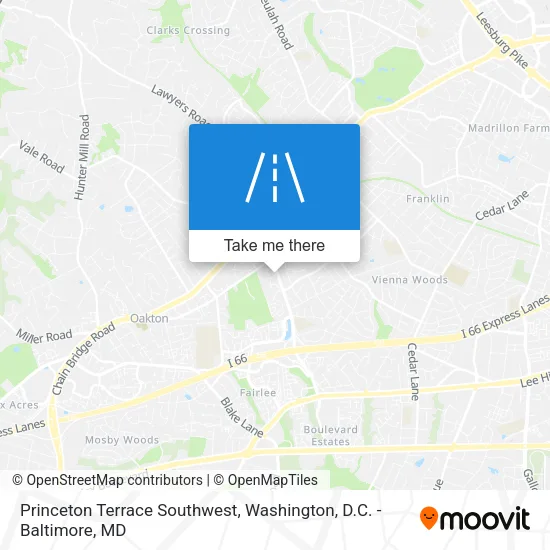 Princeton Terrace Southwest map