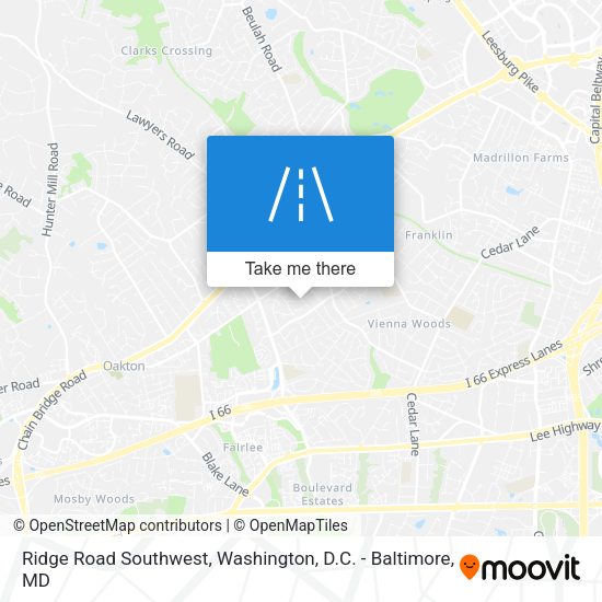 Ridge Road Southwest map