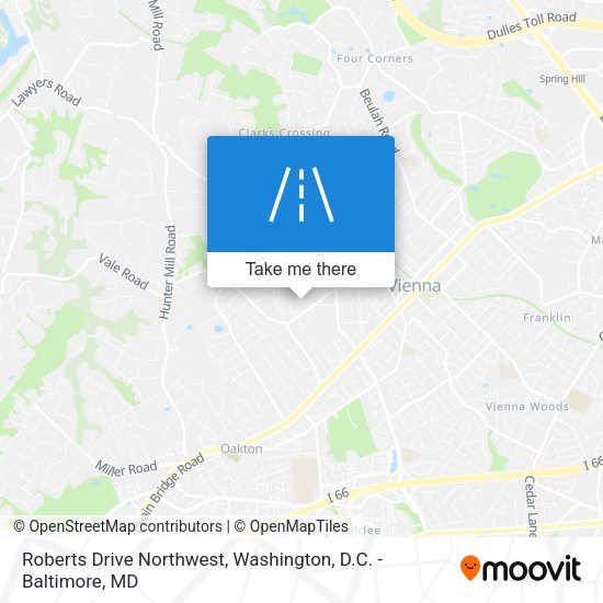 Roberts Drive Northwest map