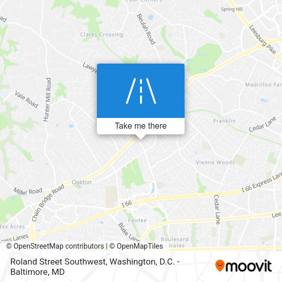 Mapa de Roland Street Southwest