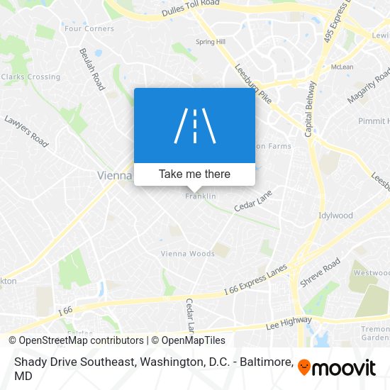 Shady Drive Southeast map