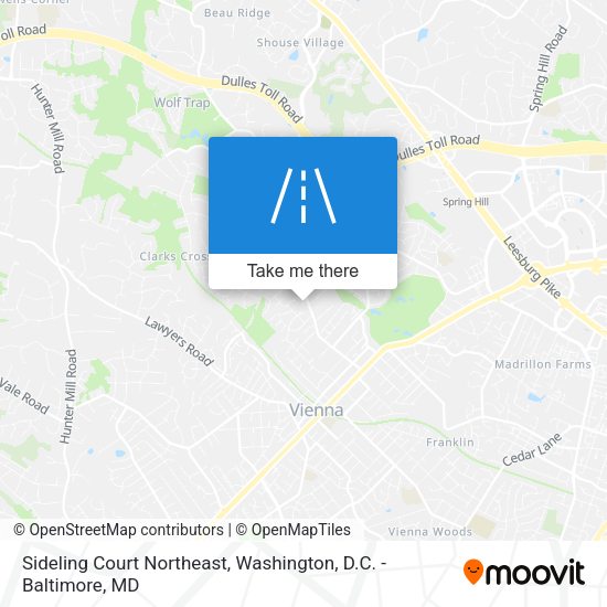 Mapa de Sideling Court Northeast