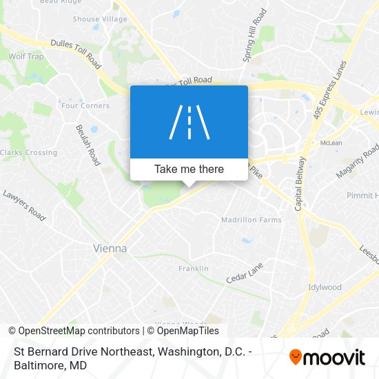 St Bernard Drive Northeast map