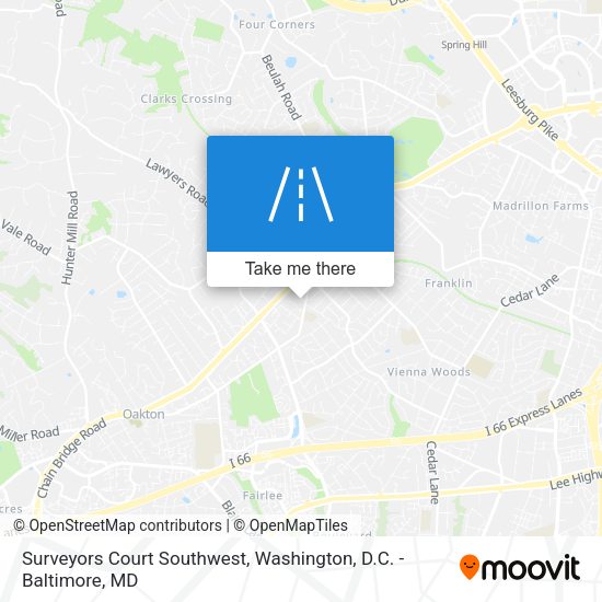 Surveyors Court Southwest map