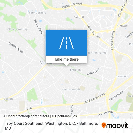 Mapa de Troy Court Southeast