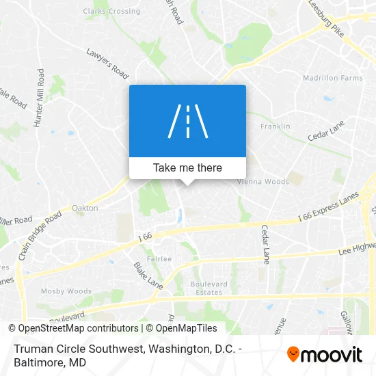 Truman Circle Southwest map