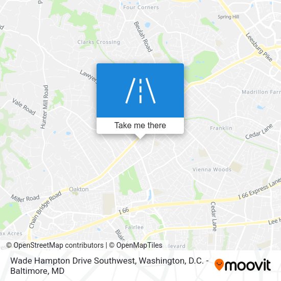 Mapa de Wade Hampton Drive Southwest