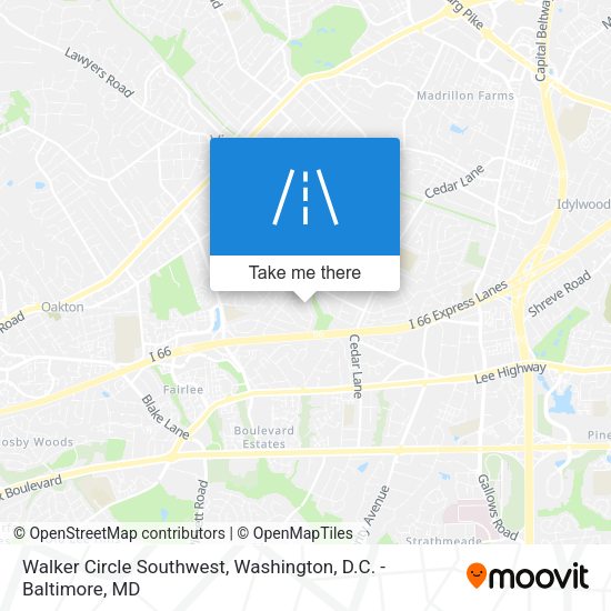Walker Circle Southwest map