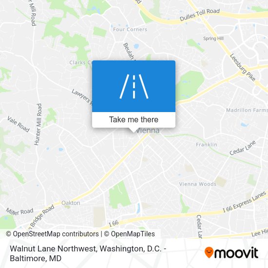 Walnut Lane Northwest map