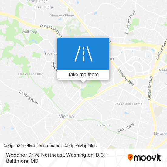 Mapa de Woodnor Drive Northeast