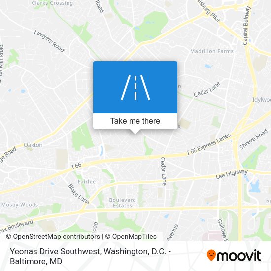 Yeonas Drive Southwest map